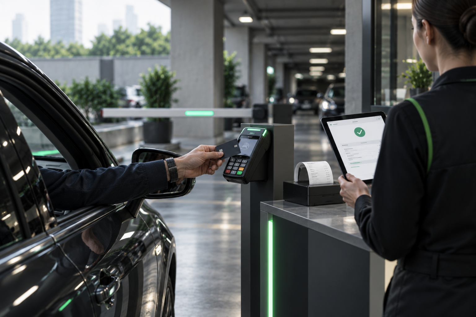 Otopark fiziksel POS kart tahsilatı ve e-Fatura işlemi